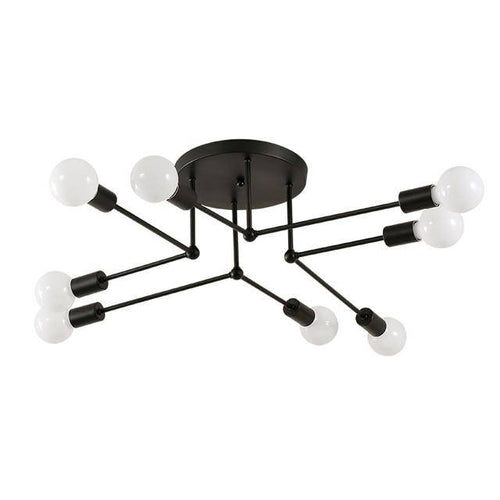 Plafonnier en métal rétro avec plusieurs lampes Personality - vue 6 sur 5