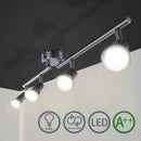 Barre à 4 spots LED chromée