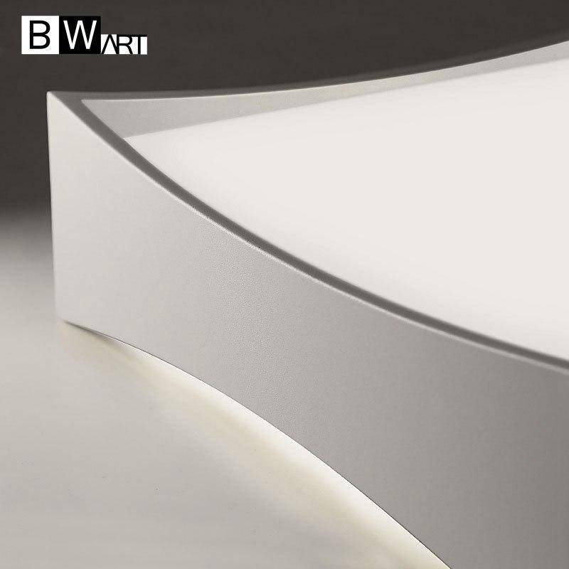 Plafonnier design LED carré bords arrondis et blanc Bwart - vue 4 sur 4