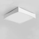 Plafonnier design LED carré bords arrondis et blanc Bwart