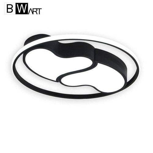Plafonnier design LED coeurs encerclés noir et blanc Bwart - vue 8 sur 7