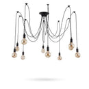 Suspension design avec lampes suspendues sur câble Dining