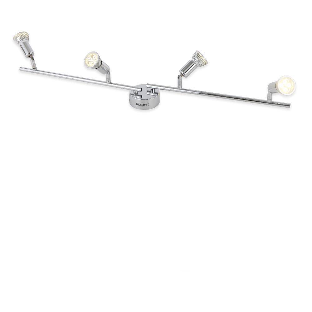 Plafonnier chromé barre à spots LED Indoor - vue 4 sur 11