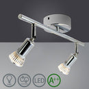 Plafonnier chromé barre à spots LED Indoor