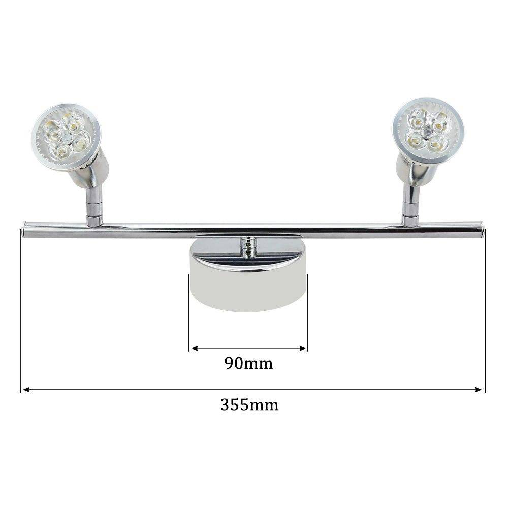 Plafonnier chromé barre à spots LED Indoor - vue 10 sur 11