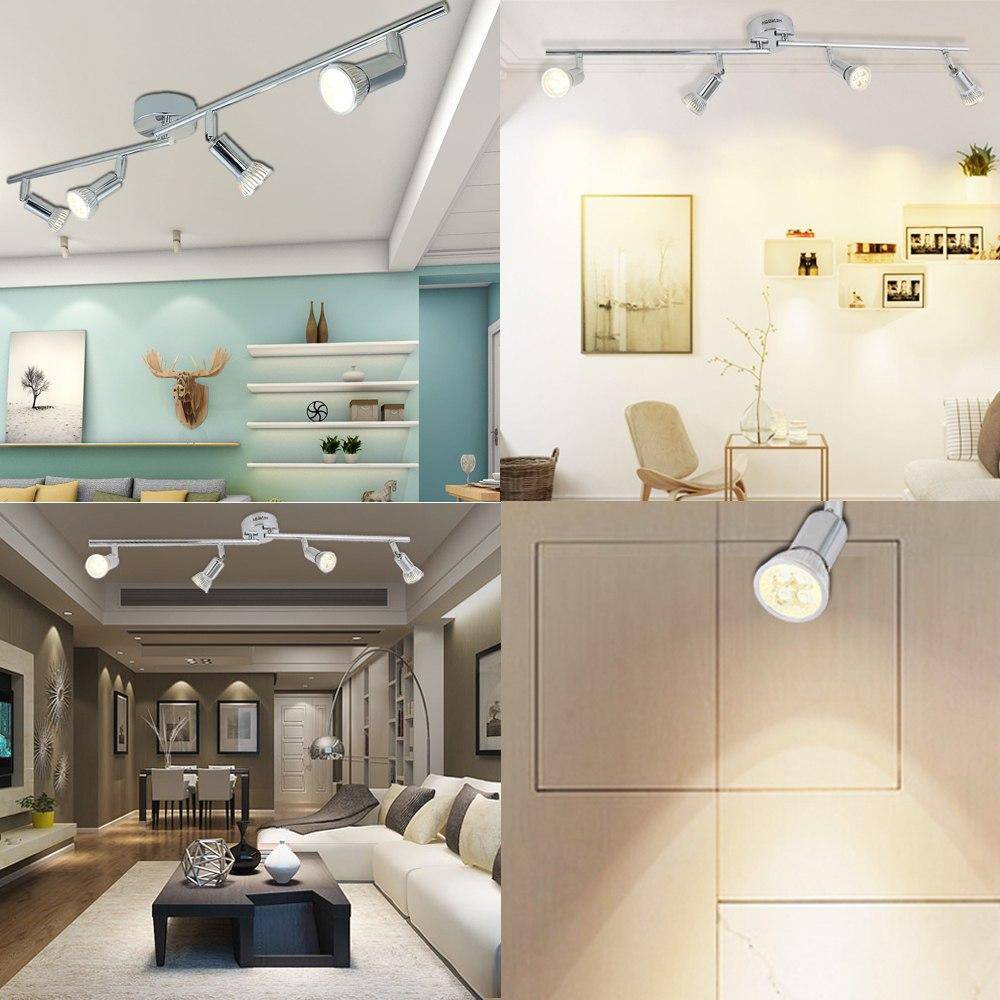 Plafonnier chromé barre à spots LED Indoor - vue 11 sur 11