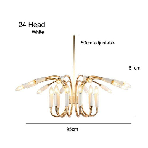 Lustre design bras arrondi doré Head - vue 5 sur 5
