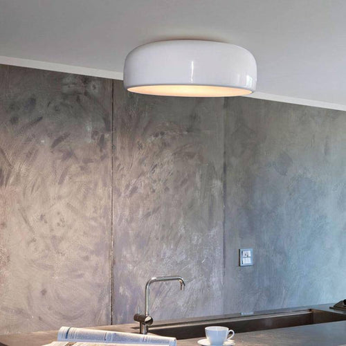 Plafonnier design en aluminium à LED arrondi Smithfield - vue 2 sur 7