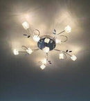Plafonnier LED chromée avec cubes en verre