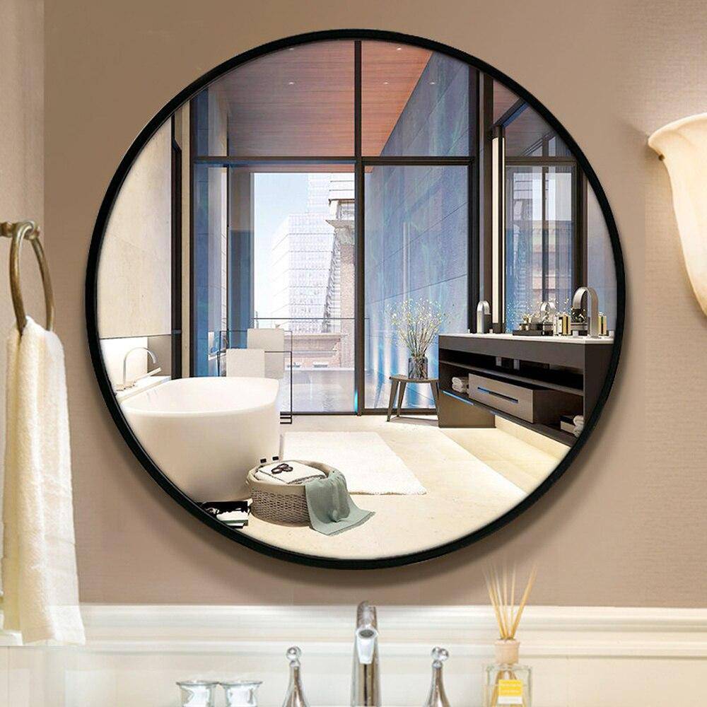 Miroir mural rond noir Chinese - vue 7 sur 7
