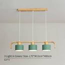 Suspension moderne à LED en bois et abat-jour (plusieurs couleurs)