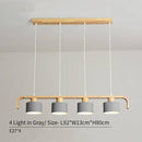 Suspension moderne à LED en bois et abat-jour (plusieurs couleurs)