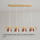 Suspension moderne à LED en bois et abat-jour (plusieurs couleurs)