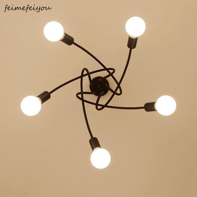 Plafonnier design LED en métal avec plusieurs points lumineux - vue 3 sur 5