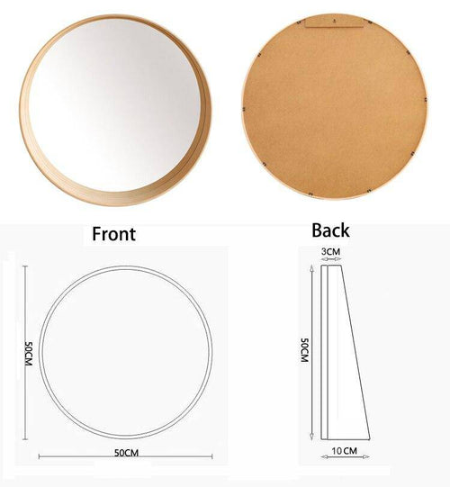 Miroir mural rond à bord coloré en métal - vue 8 sur 9