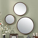 Miroir mural rond en bois (plusieurs tailles)