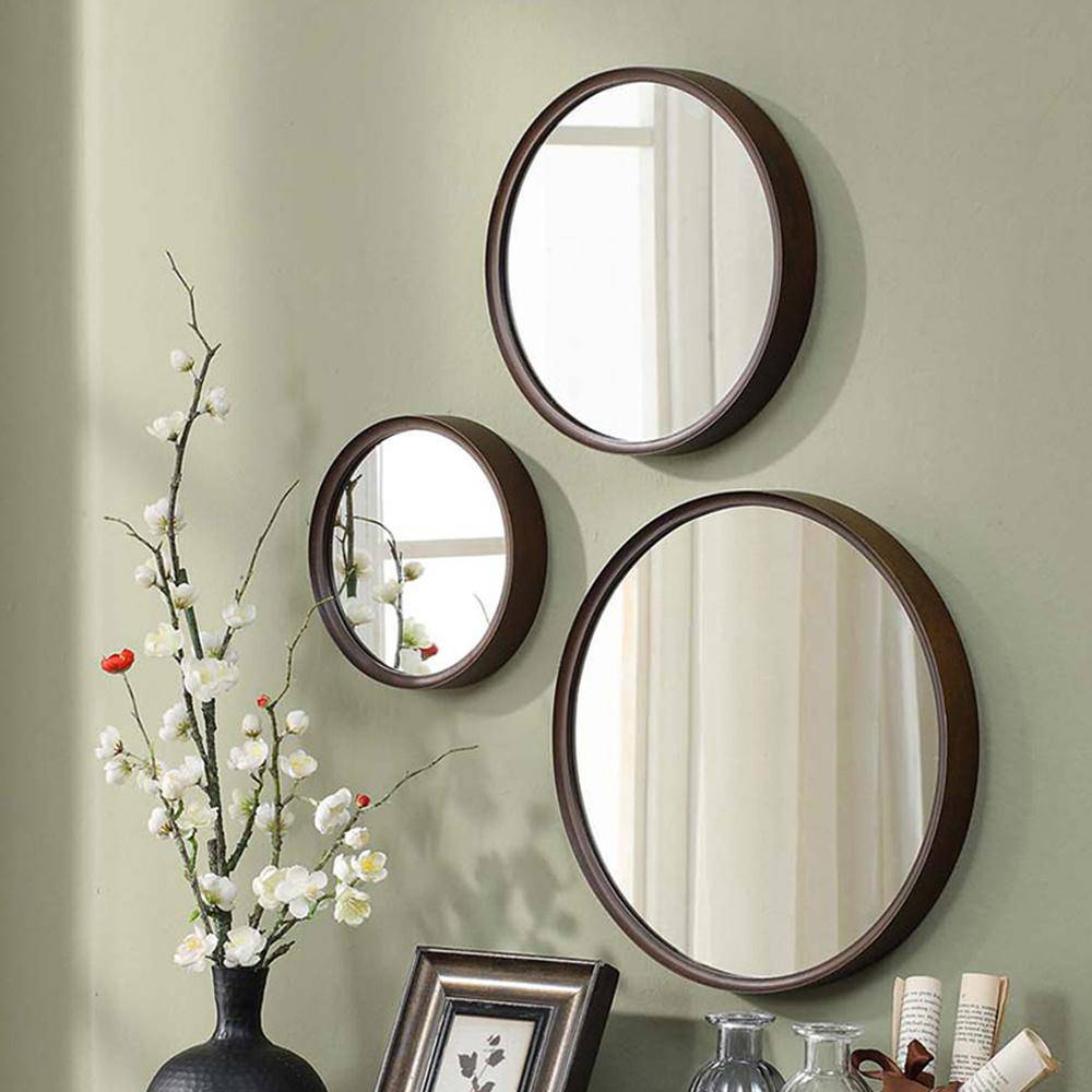 Miroir mural rond en bois (plusieurs tailles) - vue 6 sur 6