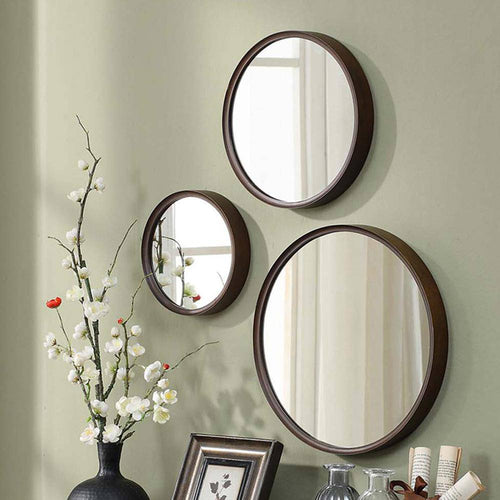 Miroir mural rond en bois (plusieurs tailles) - vue 6 sur 6