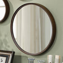 Miroir mural rond en bois (plusieurs tailles)