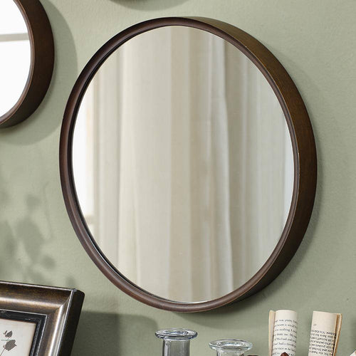 Miroir mural rond en bois (plusieurs tailles) - vue 4 sur 6