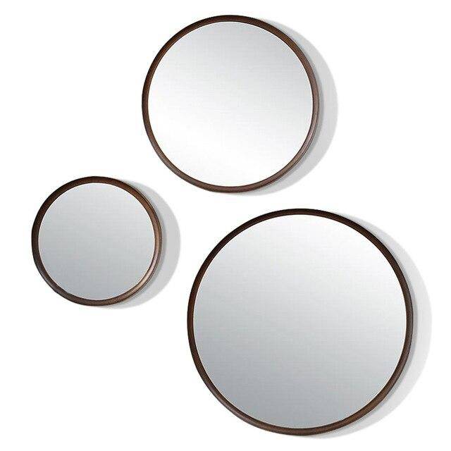 Miroir mural rond en bois (plusieurs tailles) - vue 5 sur 6