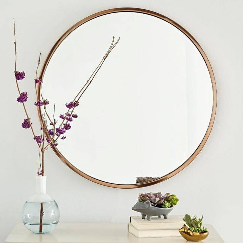 Miroir mural rond en métal Retro - vue 3 sur 6