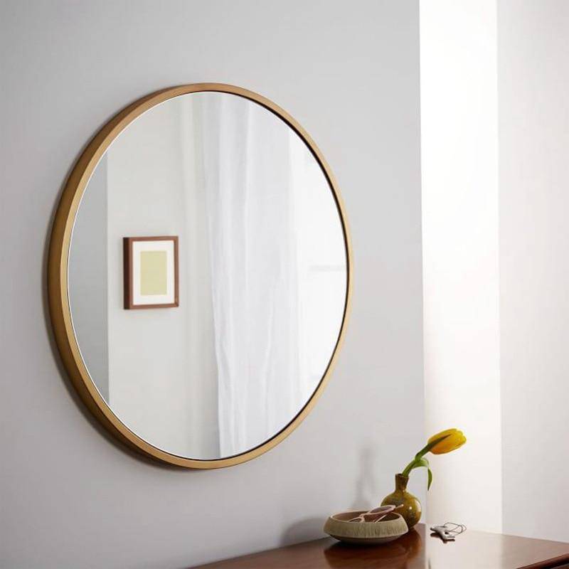 Miroir mural rond en métal Retro - vue 4 sur 6