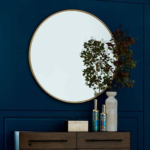 Miroir mural rond en métal Retro - vue 5 sur 6