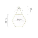 Miroir mural décoratif hexagonal à bordure en bois Geometric