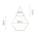 Miroir mural décoratif hexagonal à bordure en bois Geometric