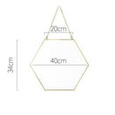 Miroir mural décoratif hexagonal à bordure en bois Geometric