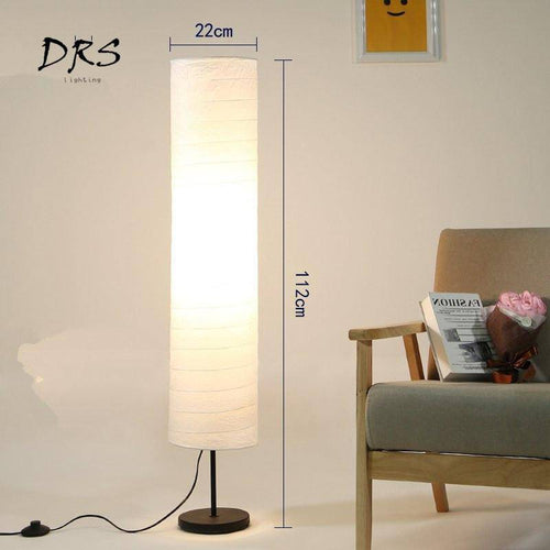 Lampadaire moderne avec abat-jour cylindrique en en papier Floor - vue 2 sur 8