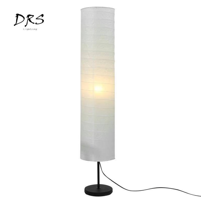 Lampadaire moderne avec abat-jour cylindrique en en papier Floor - vue 6 sur 8