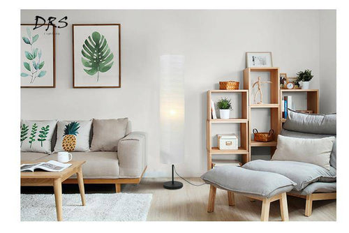 Lampadaire moderne avec abat-jour cylindrique en en papier Floor - vue 7 sur 8