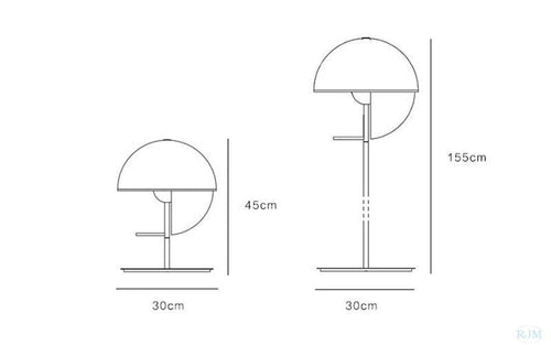 Lampadaire LED design lampe en boule changeable Lamp - vue 12 sur 11