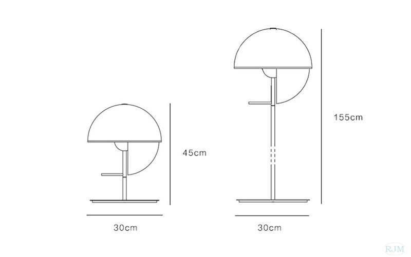 Lampadaire LED design lampe en boule changeable Lamp - vue 11 sur 11