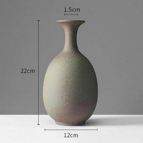 Vase style japonais en céramique arrondi