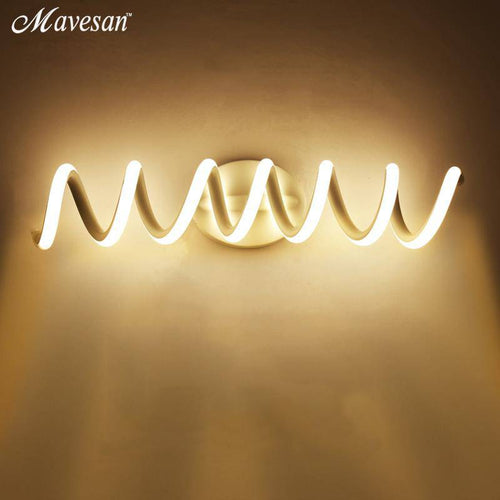 Applique murale LED spirale lumineuse en aluminium - vue 3 sur 7