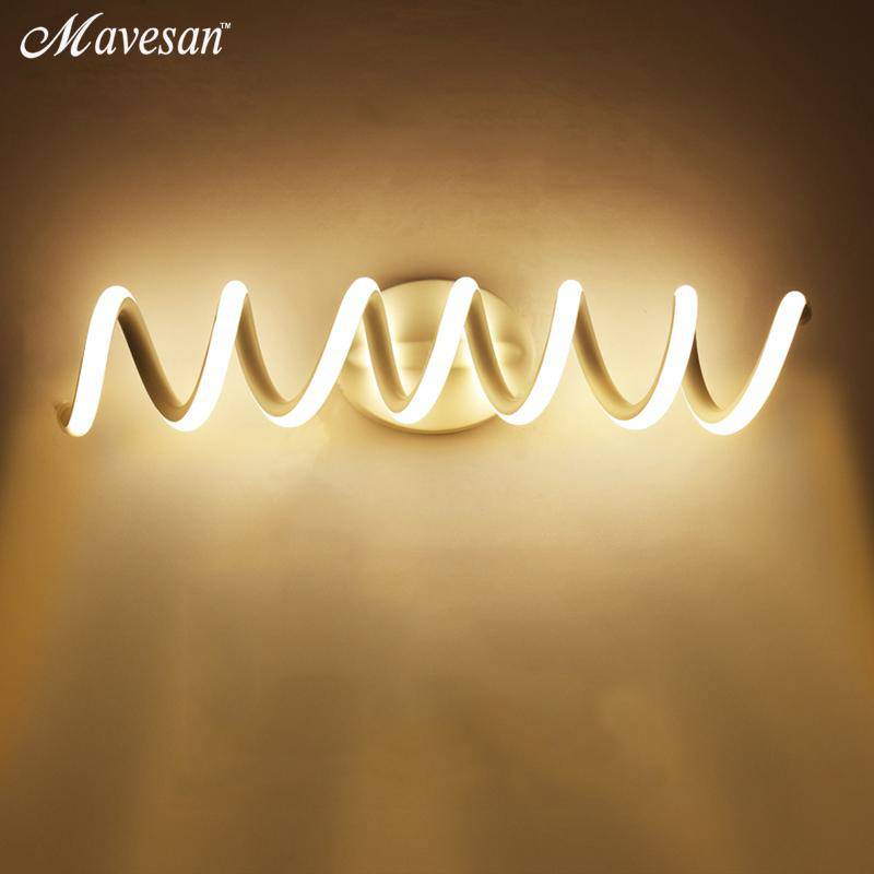 Applique murale LED spirale lumineuse en aluminium - vue 3 sur 7