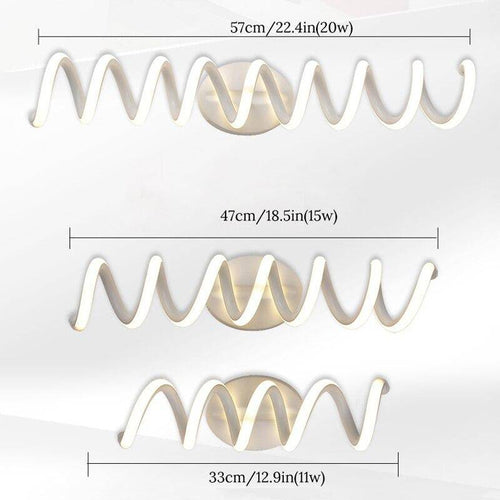 Applique murale LED spirale lumineuse en aluminium - vue 6 sur 7