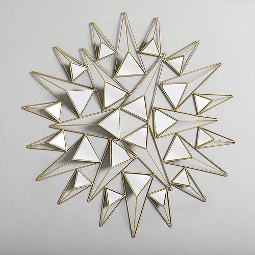 Grand miroir mural design à triangles 3D - vue 3 sur 10