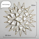 Grand miroir mural design à triangles 3D