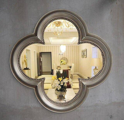 Miroir mural décoratif trèfle à 4 feuilles rétro - vue 12 sur 16