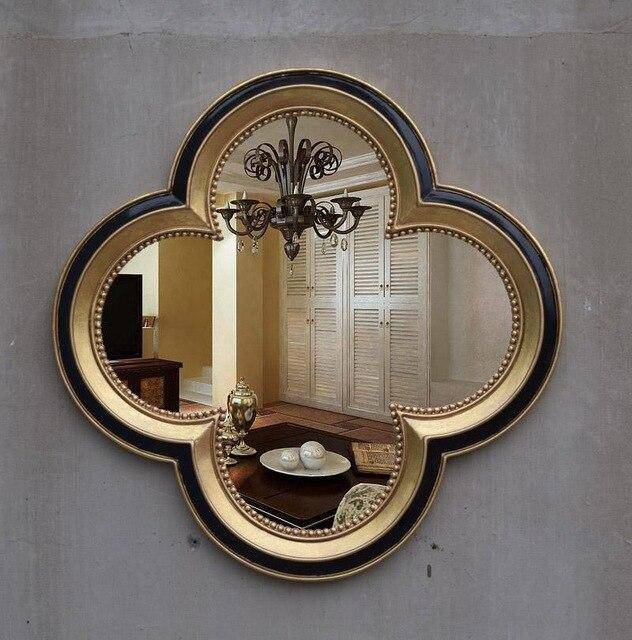 Miroir mural décoratif trèfle à 4 feuilles rétro - vue 15 sur 16