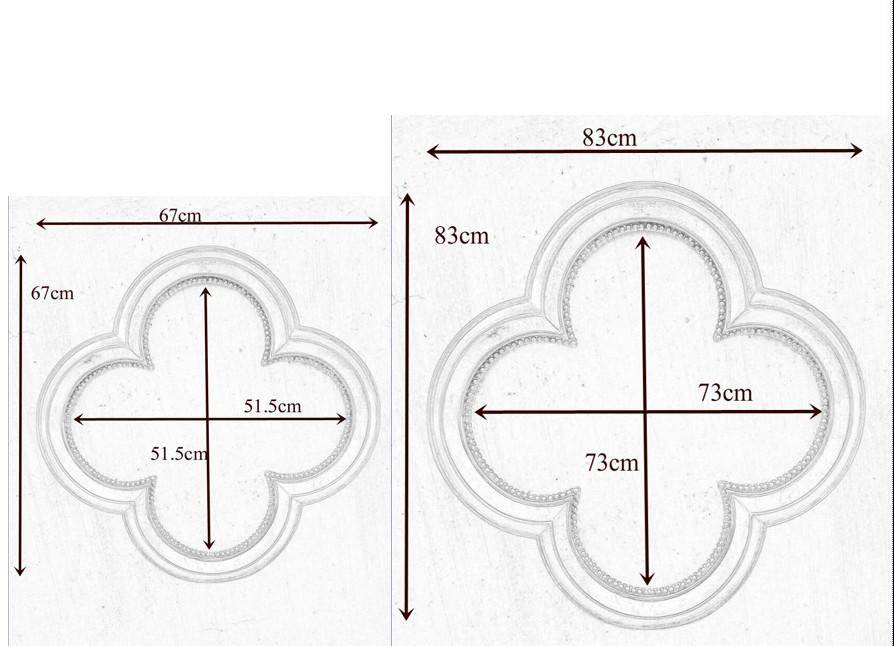 Miroir mural décoratif trèfle à 4 feuilles rétro - vue 9 sur 16