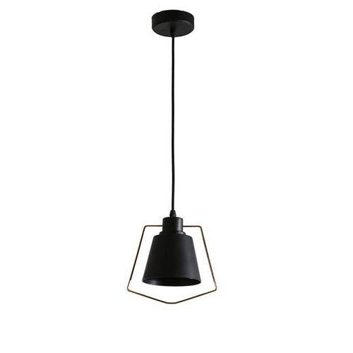 Suspension rustique avec base ronde en métal - vue 7 sur 7