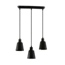 Suspension rustique avec base ronde en métal