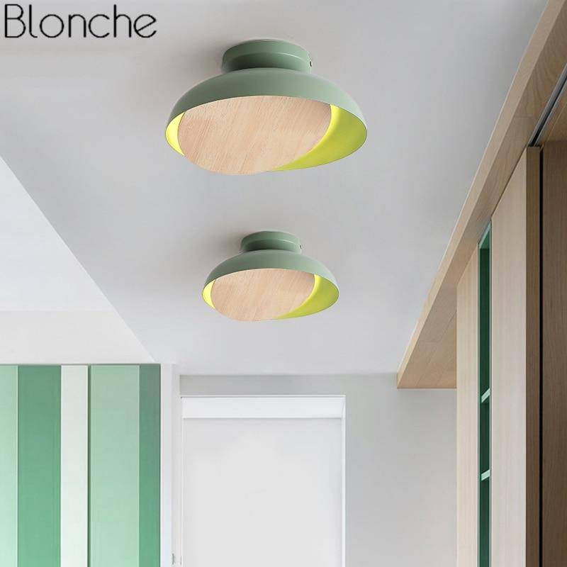 Suspension moderne LED avec abat-jour coloré en bois Light - vue 4 sur 9