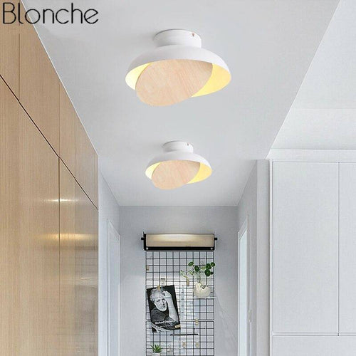 Suspension moderne LED avec abat-jour coloré en bois Light - vue 4 sur 9