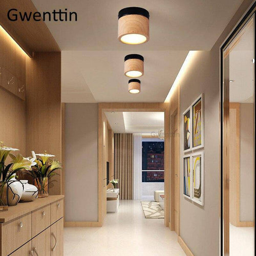 Spot cylindrique LED en bois Wooden - vue 3 sur 5